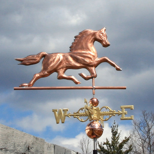 Copper Trotting Horse Weathervane