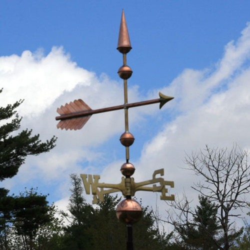 Copper Modest Arrow Weathervane