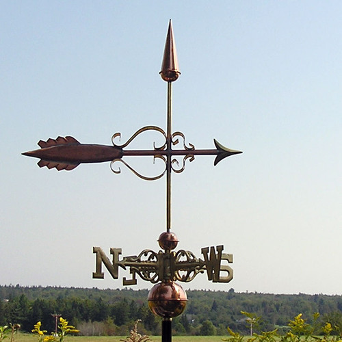 Copper Fat Bottom Arrow Weathervane