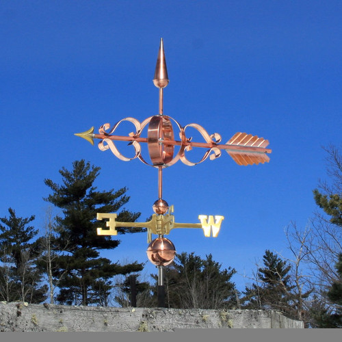 Copper Colonial Arrow Weathervane