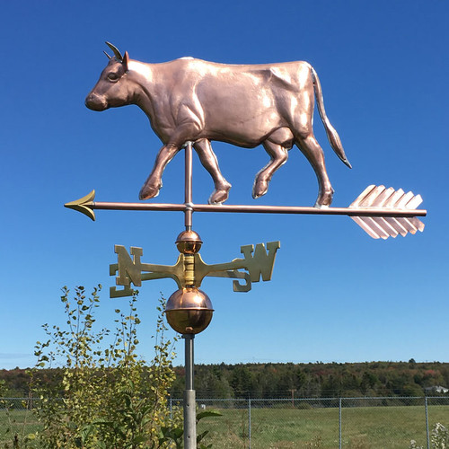 cow with horns weathervane