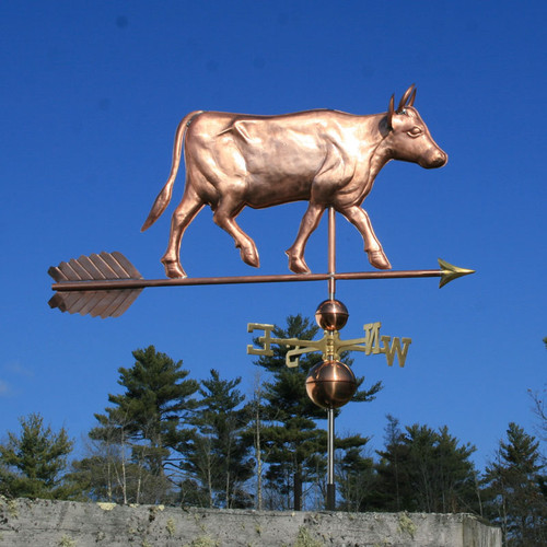 Copper Large Milk Cow Weathervane