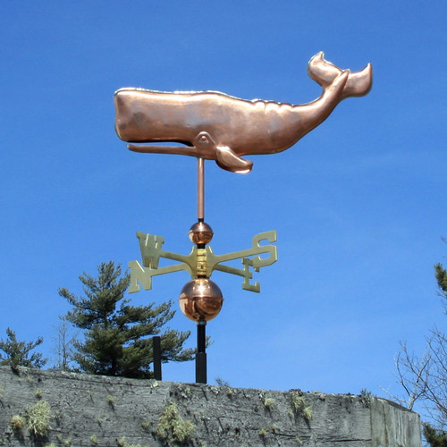 Copper Whale Weathervane