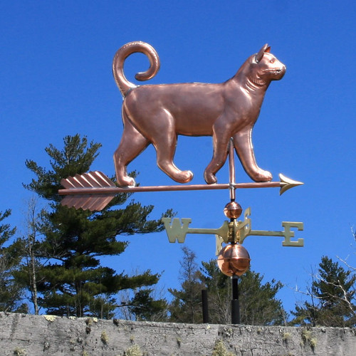 Copper American Ringtail Cat Weathervane