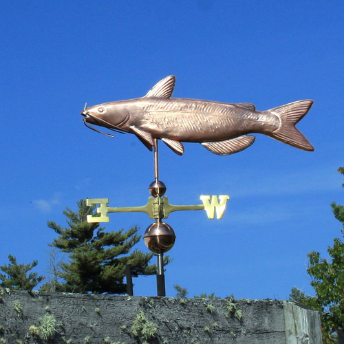 Copper Channel Catfish Weathervane