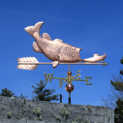 Copper Bass Eating a Boat Weathervane