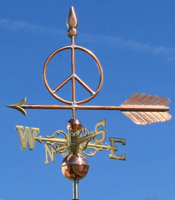 Peace Sign Weather vane