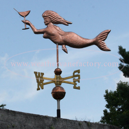 Mermaid with Martini Weather vane