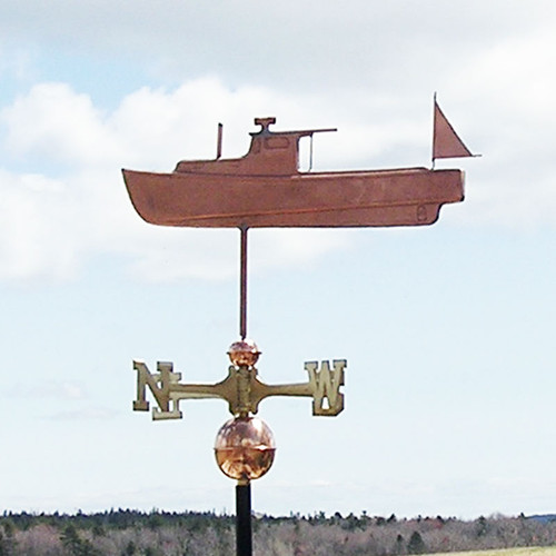 Copper Lobster Boat Weathervane