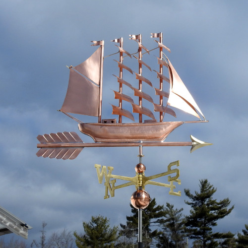 tall ship sailboat weather vane