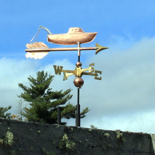 Copper Small Boat Weathervane