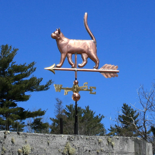 Copper Small Cat Weathervane