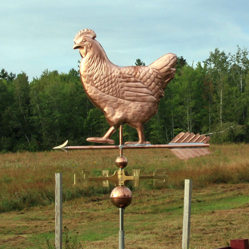 Copper Hen Weathervane – Handmade in USA