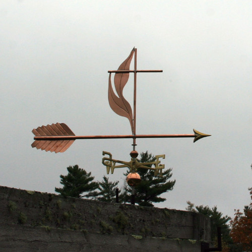 Methodist Cross and Flame Weather vane