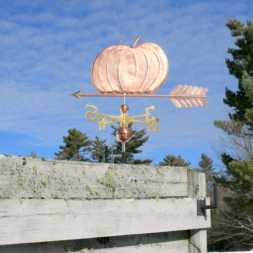 Large Copper Pumpkin Weathervane