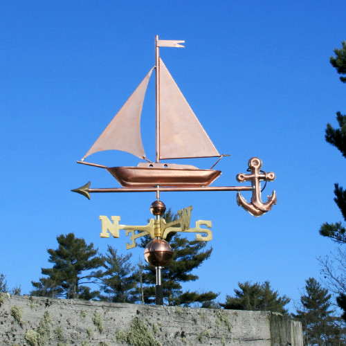 Sailboat Weathervane with Anchor