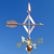 Handmade Copper Diamond Arrow Weathervane Home Decor