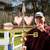 Todd holding Double Hearts Arrow Weathervane