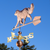 Copper Australian Shepherd Dog Weathervane