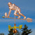 copper football player weathervane