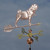 Pug Weathervane - shown with Pug Wearing a Custom Collar