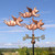 Copper Large Flying Pigs Weathervane