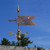 Copper Skull and Crossbones Banner Weathervane