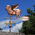 Copper Flying Sheep Weathervane