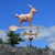 Copper Goat with Horns Weathervane