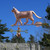 Copper Walking Cat Weathervane