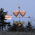 Copper Twin Hearts Weathervane