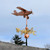 Copper High Wing Airplane Weathervane