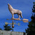 Howling Wolf on a Rock Weathervane