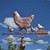 Copper Hen and Chicks Weathervane