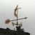 Copper Methodist Cross and Flame Weathervane