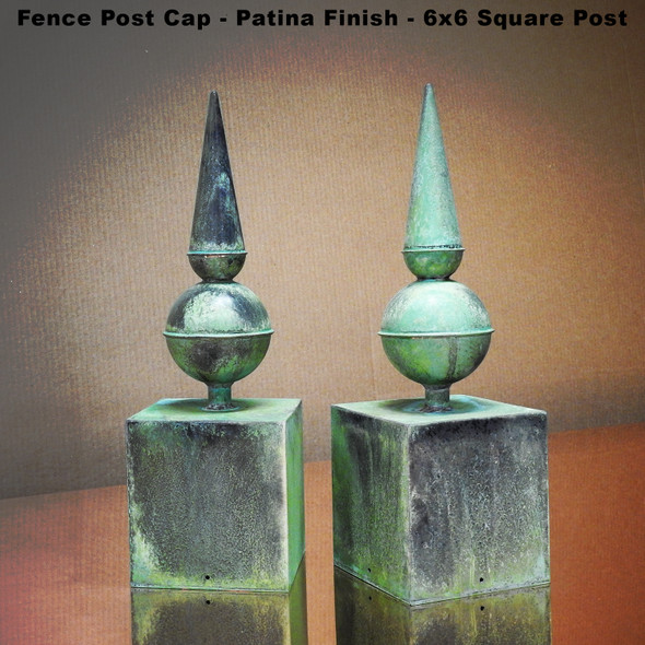 Patina Fence Post Cap from Bar Harbor Weathervanes and Cupolas
