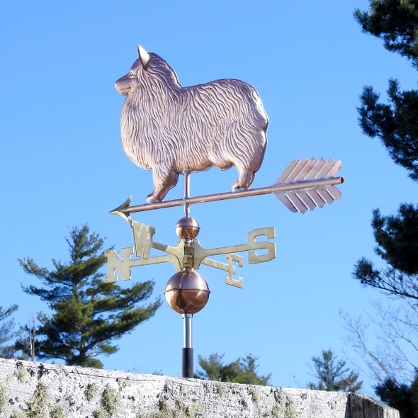 shetland sheepdog weathervane