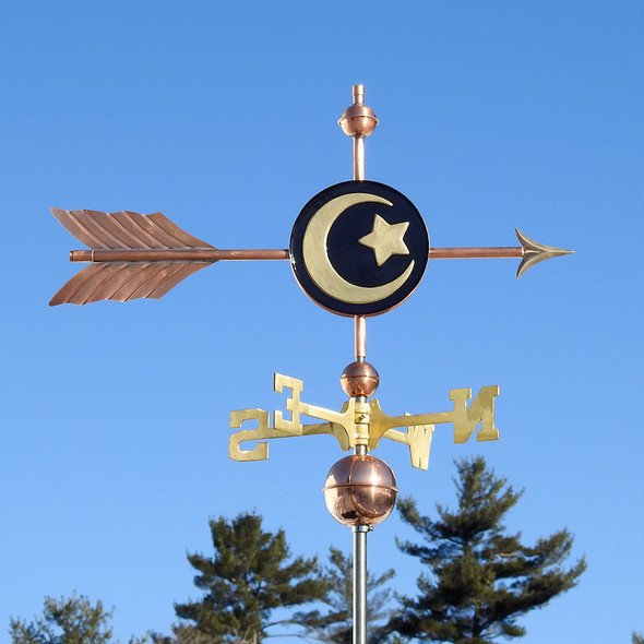 Star and Crescent Moon Weather vane