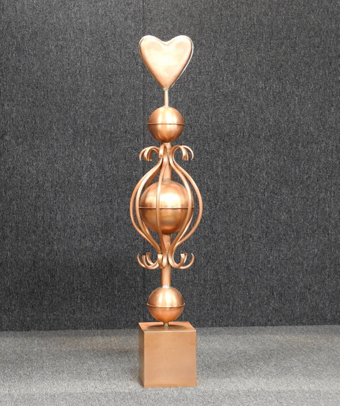 heart colonial finial fence post cap