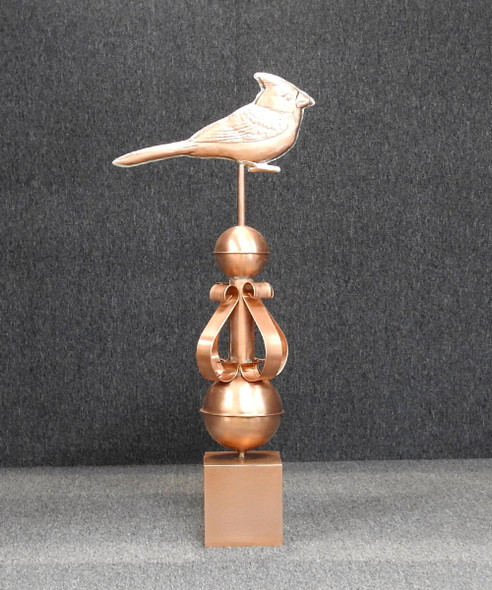 cardinal victorian finial fence post cap
