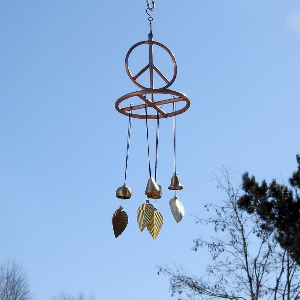 peace sign wind chime