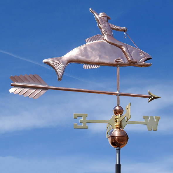 Trout Fisherman Weathervane