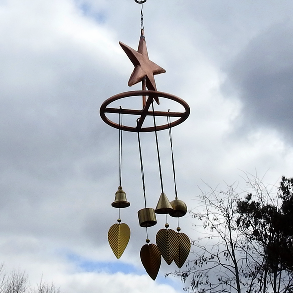 Handcrafted Copper Star Wind Bells