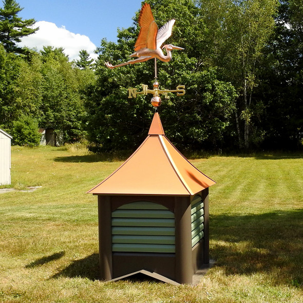 Penthouse Cupola - Custom Louvered Metal Cupola with 378 Heron