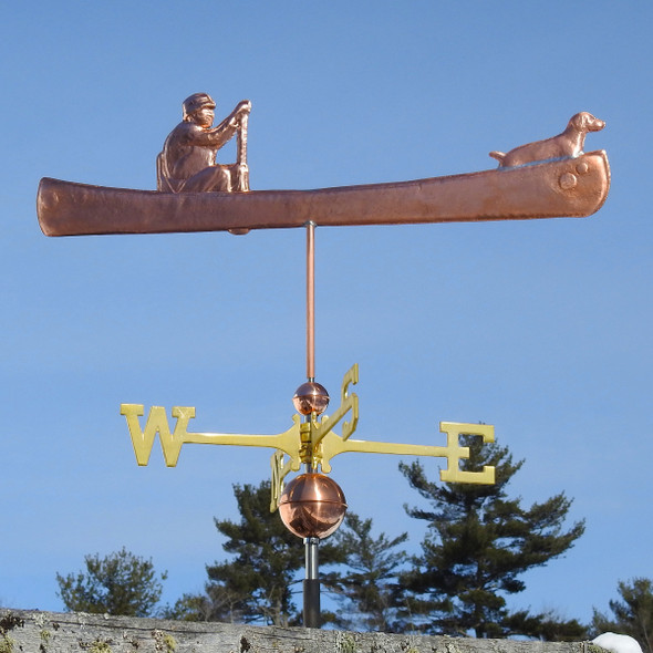 canoe and dog weathervane