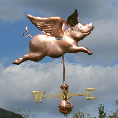 Flying Pig Weather vane