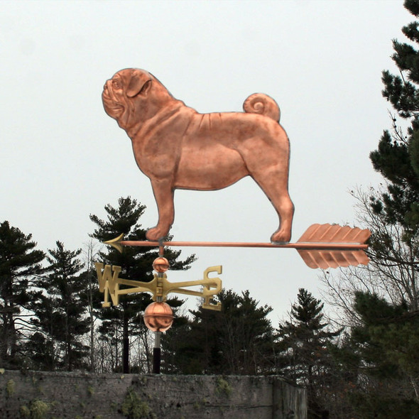 Large Pug Weathervane