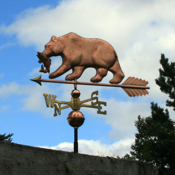 Bear Weather vane with Fish