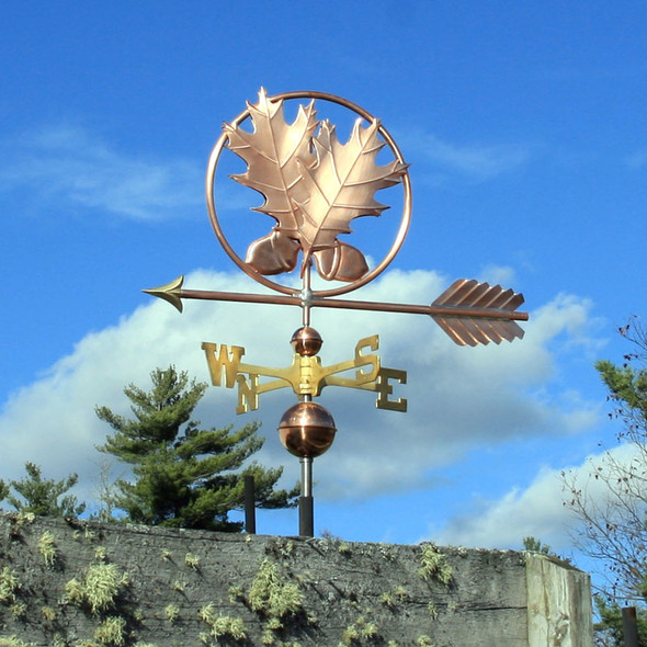 Oak Leaf Weather vane with Acorns
