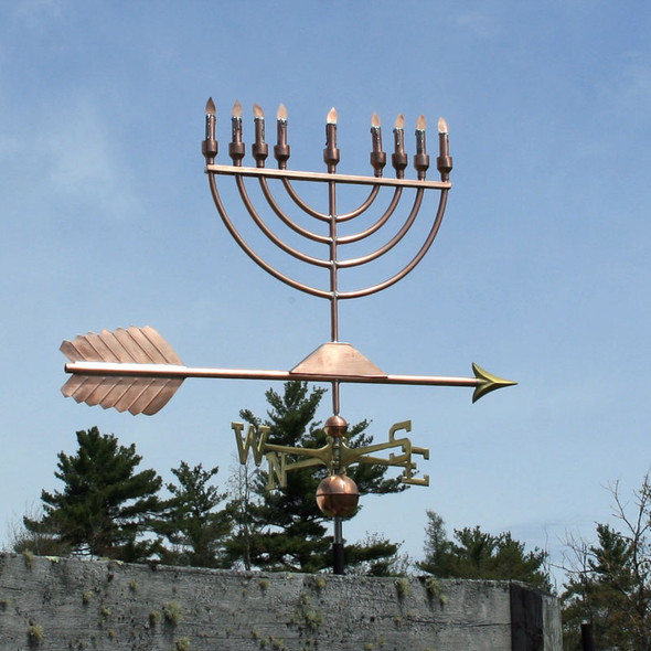 Large Menorah Weather vane